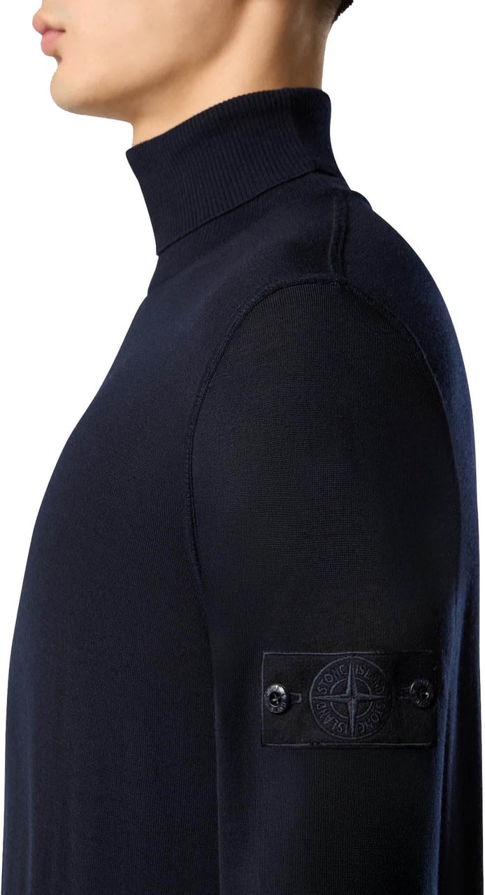 Stone Island Heren Knitted Turleneck Blauw Blauw