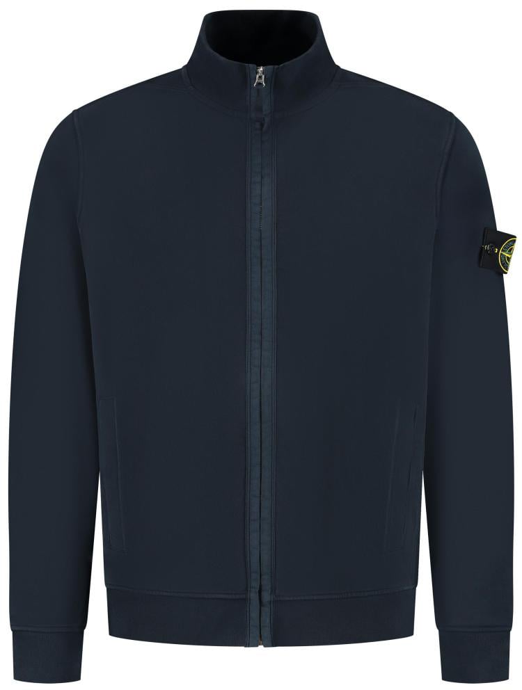 Stone Island Zip Up Cardigan Blauw
