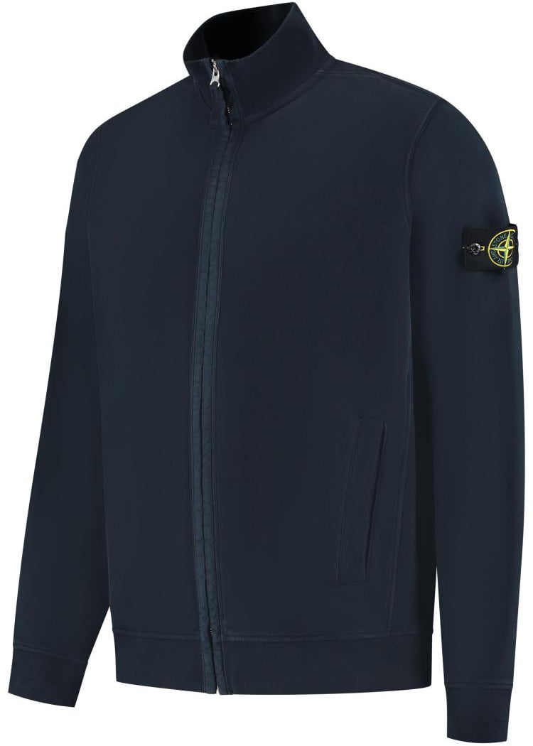 Stone Island Zip Up Cardigan Blauw
