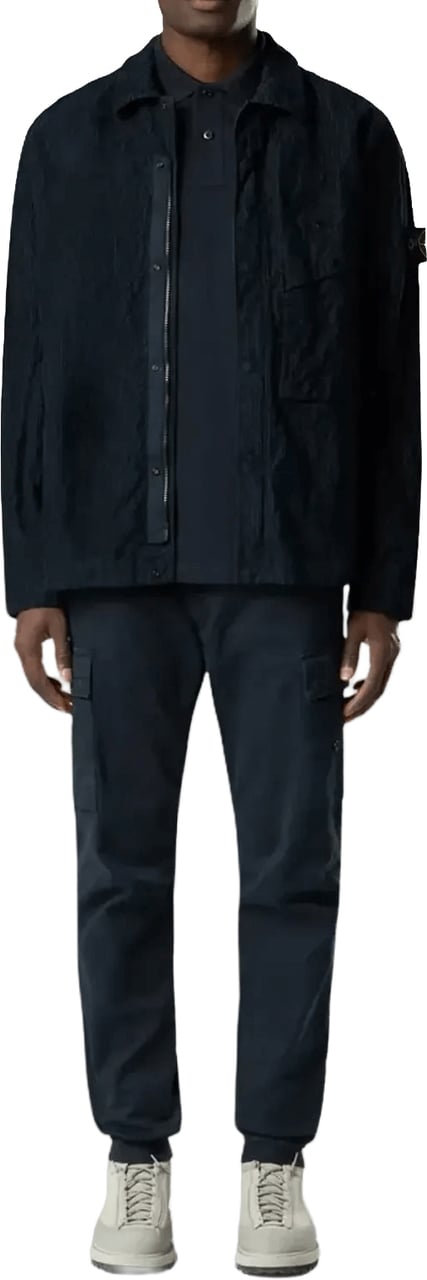 Stone Island Poloshirt van piquéstof (95% biologisch katoen / 5% elastaan) in marineblauw. Navy