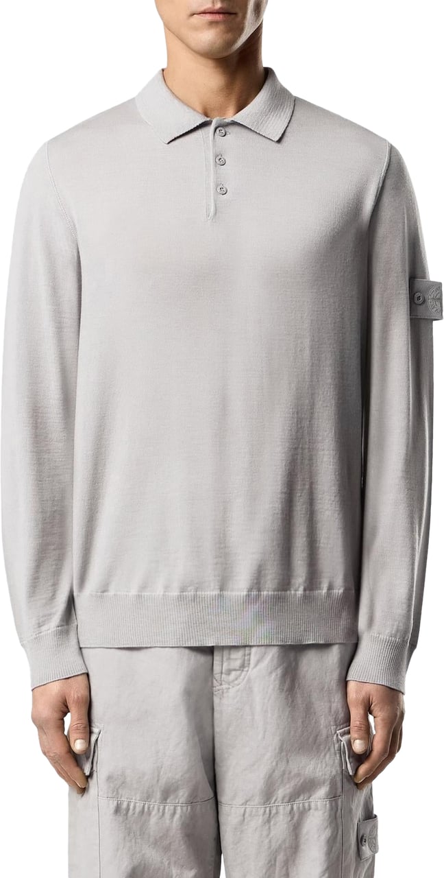 Stone Island Heren Ls Polo Grijs