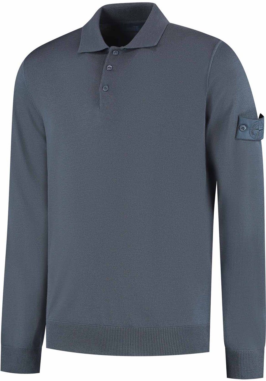 Stone Island Ls Polo Blauw