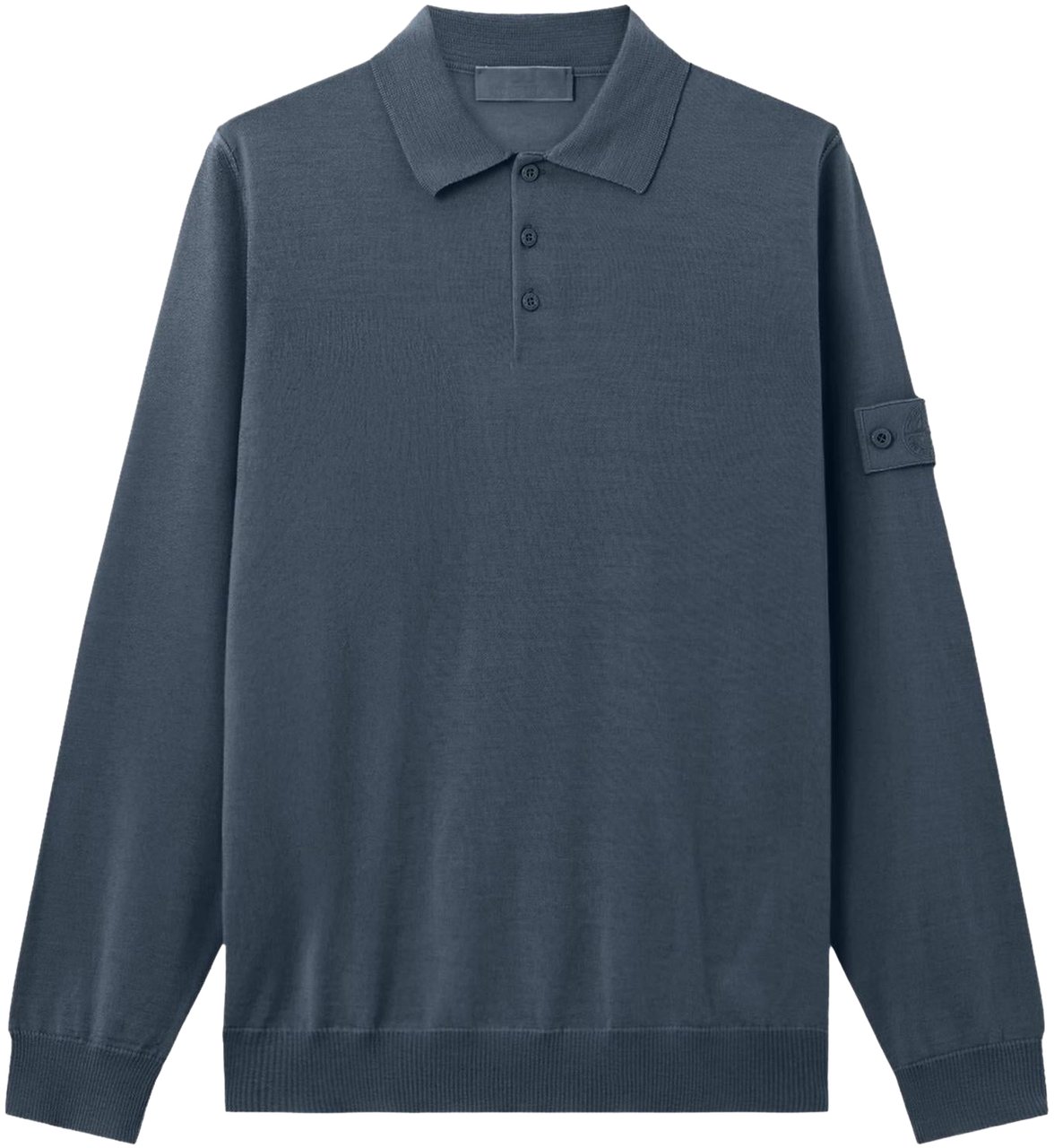 Stone Island Heren LongSleeve Polo Ghost Blauw Blauw