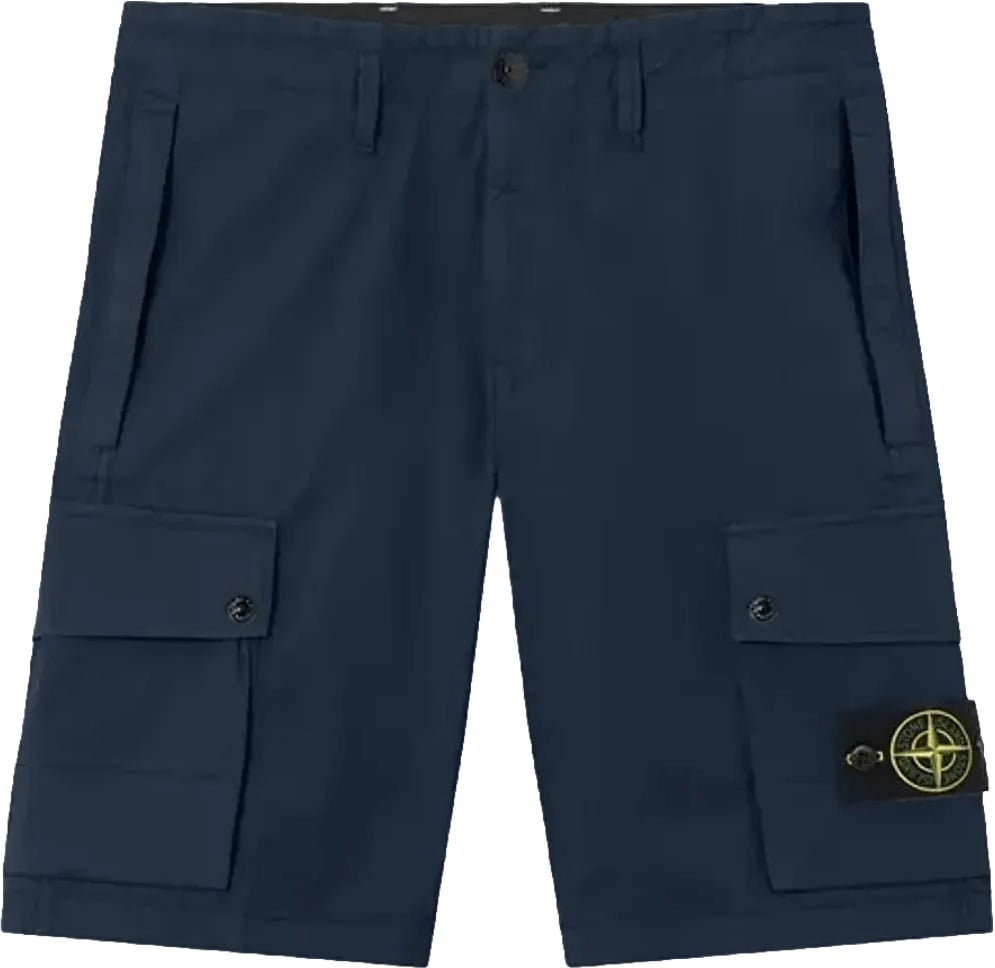 Stone Island STRETCH SHORTS VAN ORGANIC COTANY TWILL, MARINEBLAUW Navy