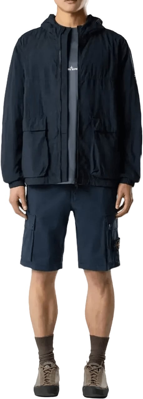 Stone Island STRETCH SHORTS VAN ORGANIC COTANY TWILL, MARINEBLAUW Navy
