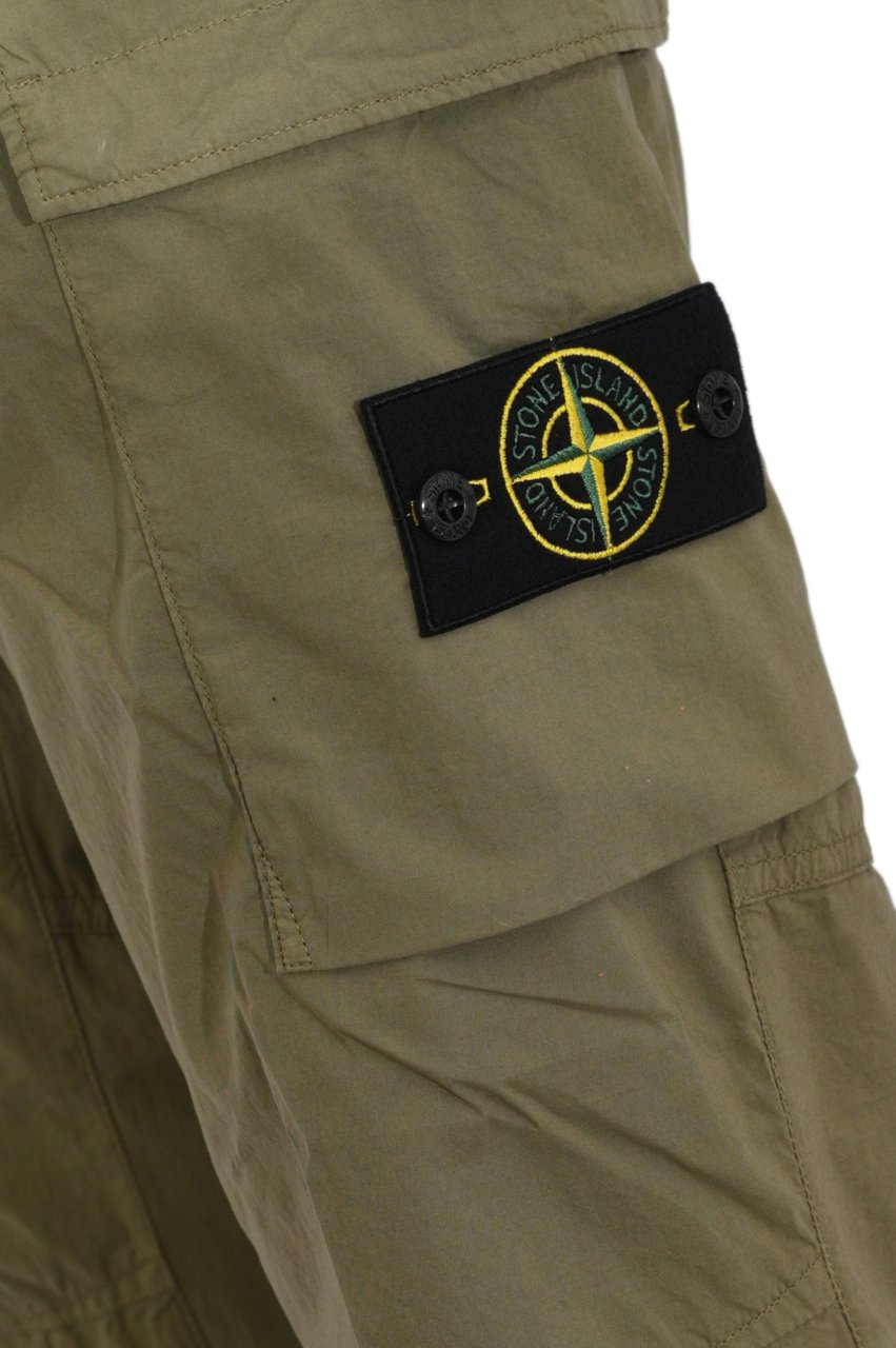 Stone Island Trousers Military Donkergroen
