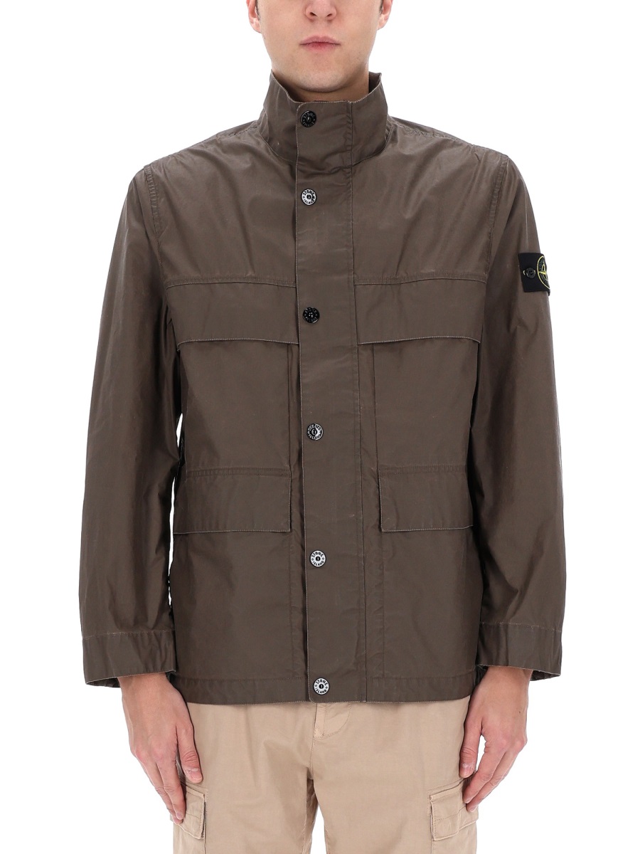 Stone Island Structured Utility Polyester-Blend Jacket Zwart