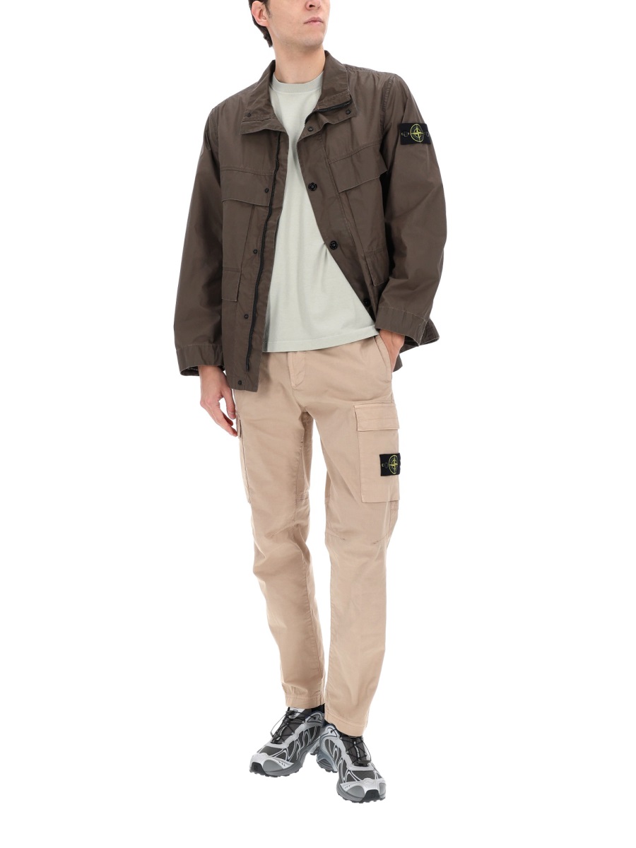 Stone Island Structured Utility Polyester-Blend Jacket Zwart