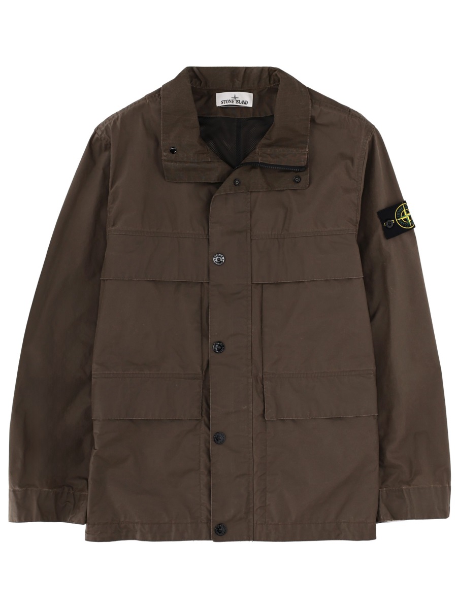 Stone Island Structured Utility Polyester-Blend Jacket Zwart