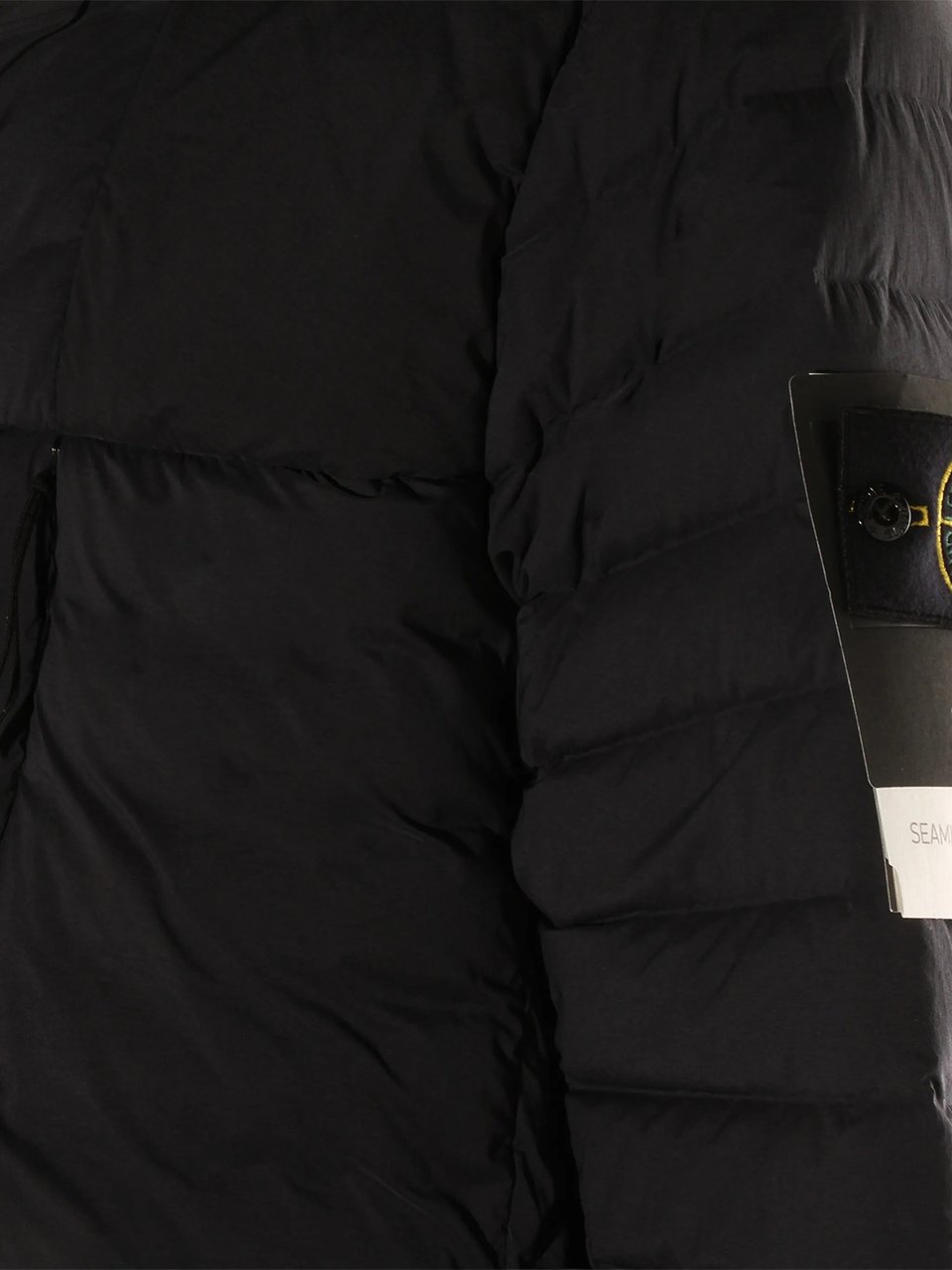 Stone Island Black Padded Quilted Fabric Jacket Zwart