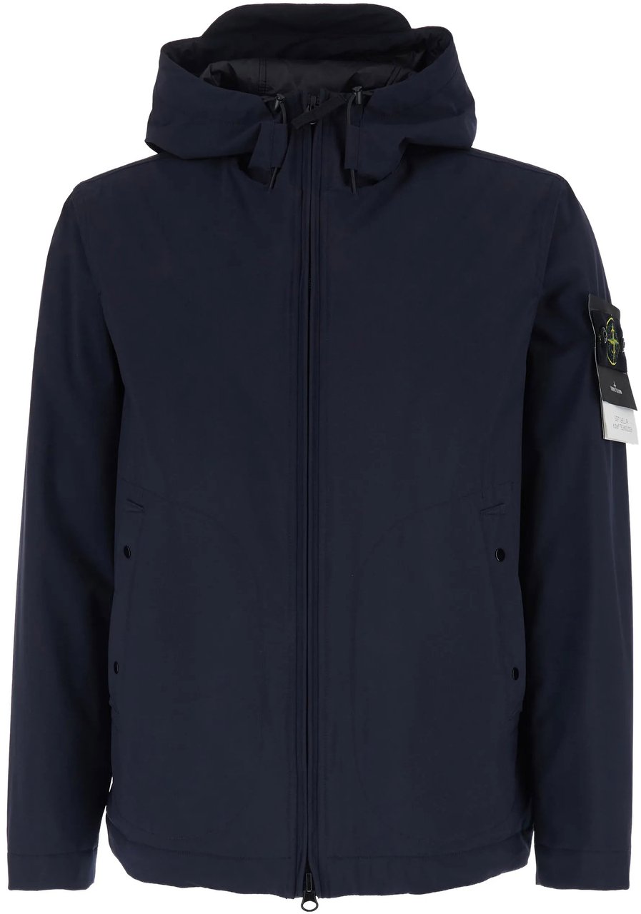 Stone Island Blue Clean Design Casual Jacket Zwart