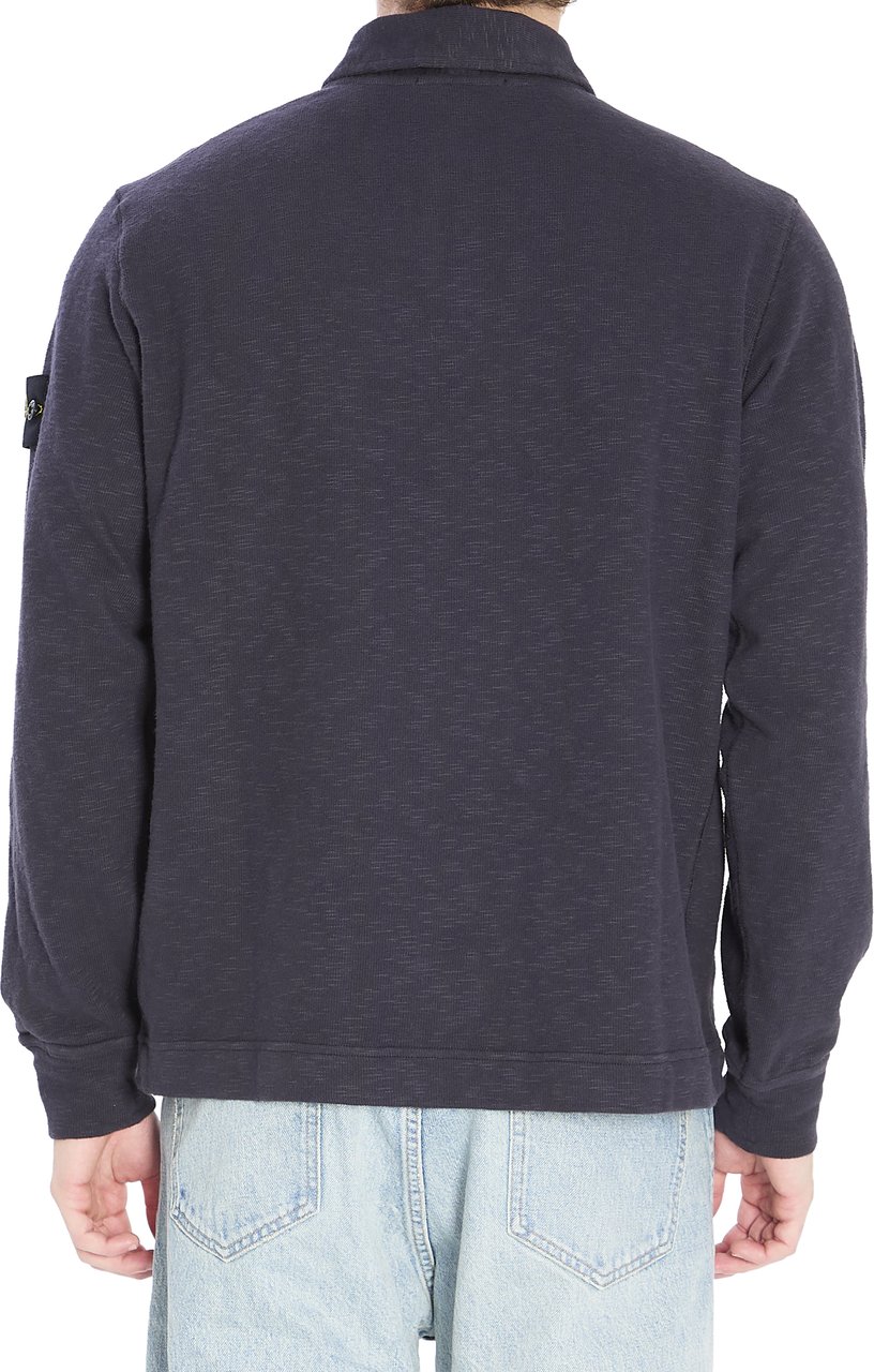 Stone Island Long-sleeve polo shirt Blauw