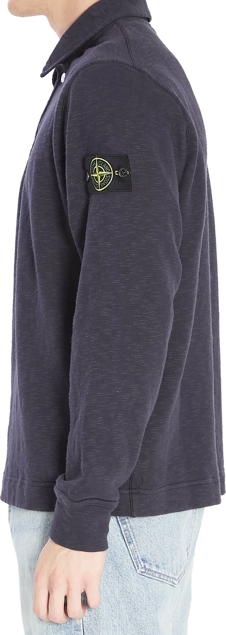 Stone Island Long-sleeve polo shirt Blauw