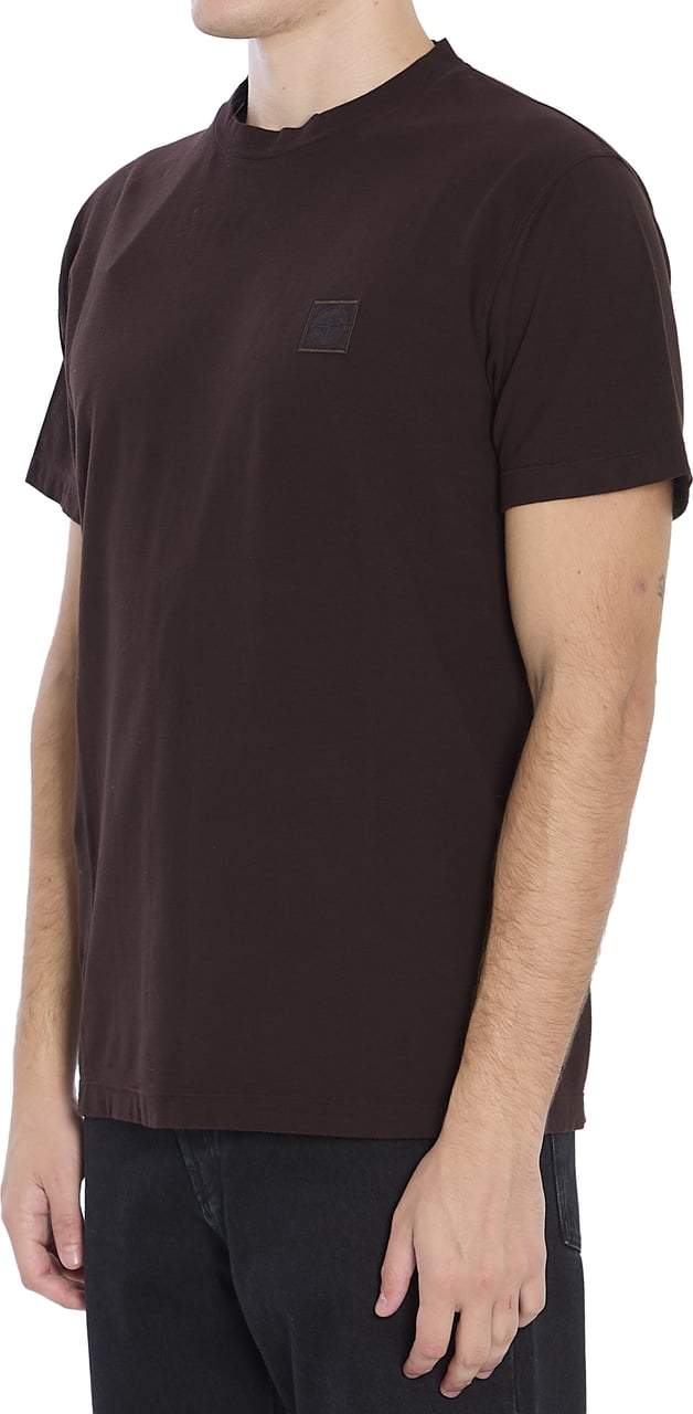 Stone Island Ghost Piece cotton T-shirt Bruin