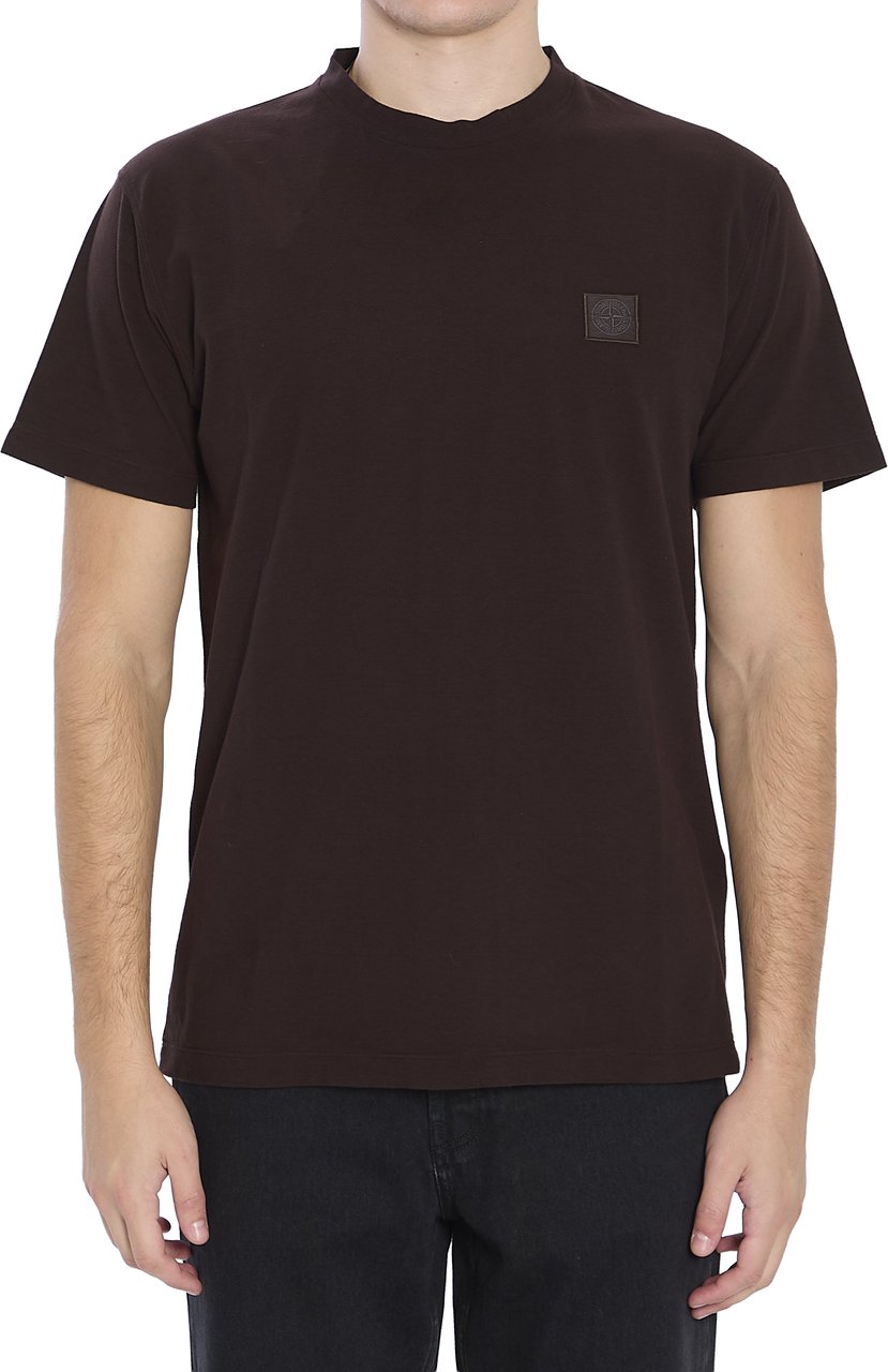 Stone Island Ghost Piece cotton T-shirt Bruin