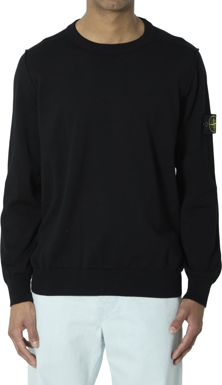 Stone Island Organic cotton sweater Zwart