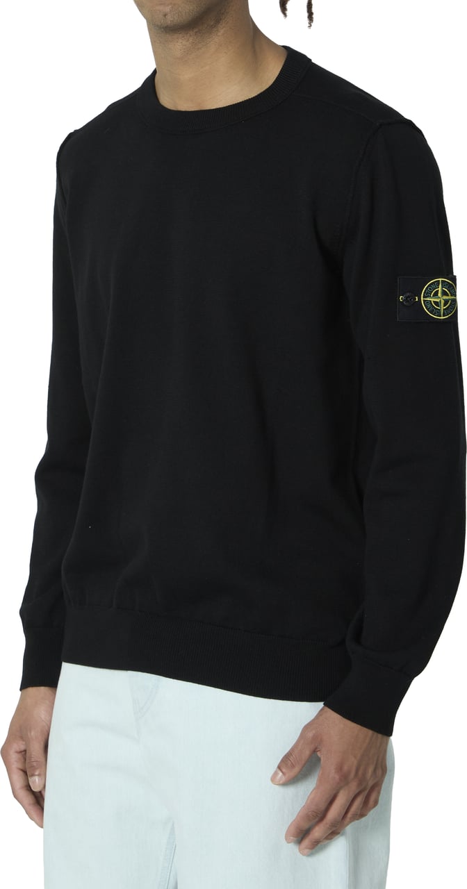 Stone Island Organic cotton sweater Zwart