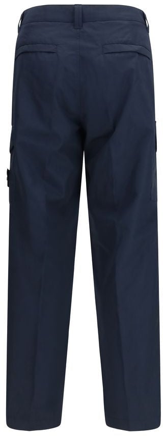 Stone Island Blue Cotton Cargo Pants Blauw