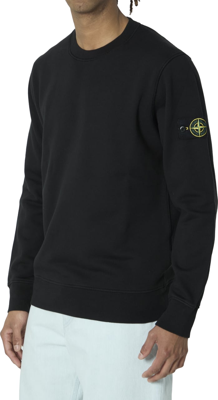 Stone Island Organic cotton sweater with nylon Zwart