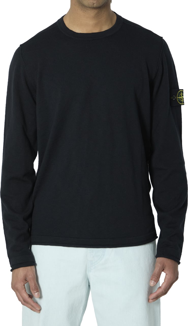 Stone Island Organic cotton sweater with nylon Zwart