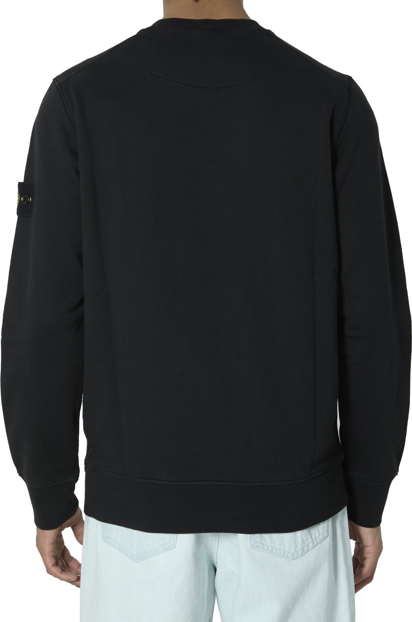 Stone Island Organic cotton sweater with nylon Zwart