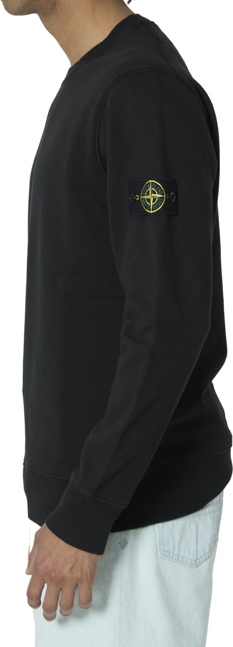 Stone Island Organic cotton sweater with nylon Zwart