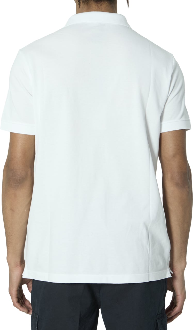 Stone Island Cotton pique polo shirt Wit