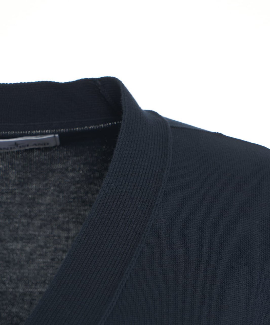 Stone Island Cardigan with detachable logo Blauw