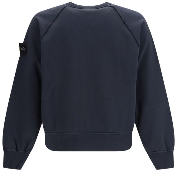 Stone Island Blue Cotton Sweatshirt Blauw