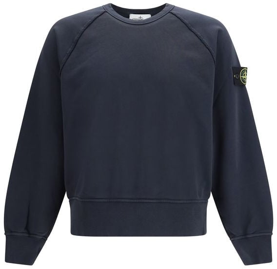 Stone Island Blue Cotton Sweatshirt Blauw