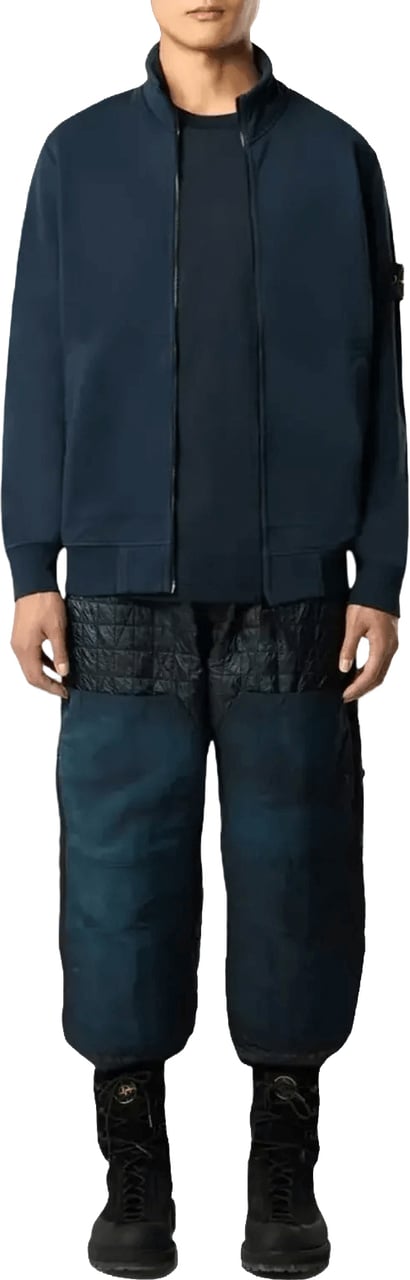 Stone Island T-shirt van 60/2 katoenjersey, marineblauw. Navy