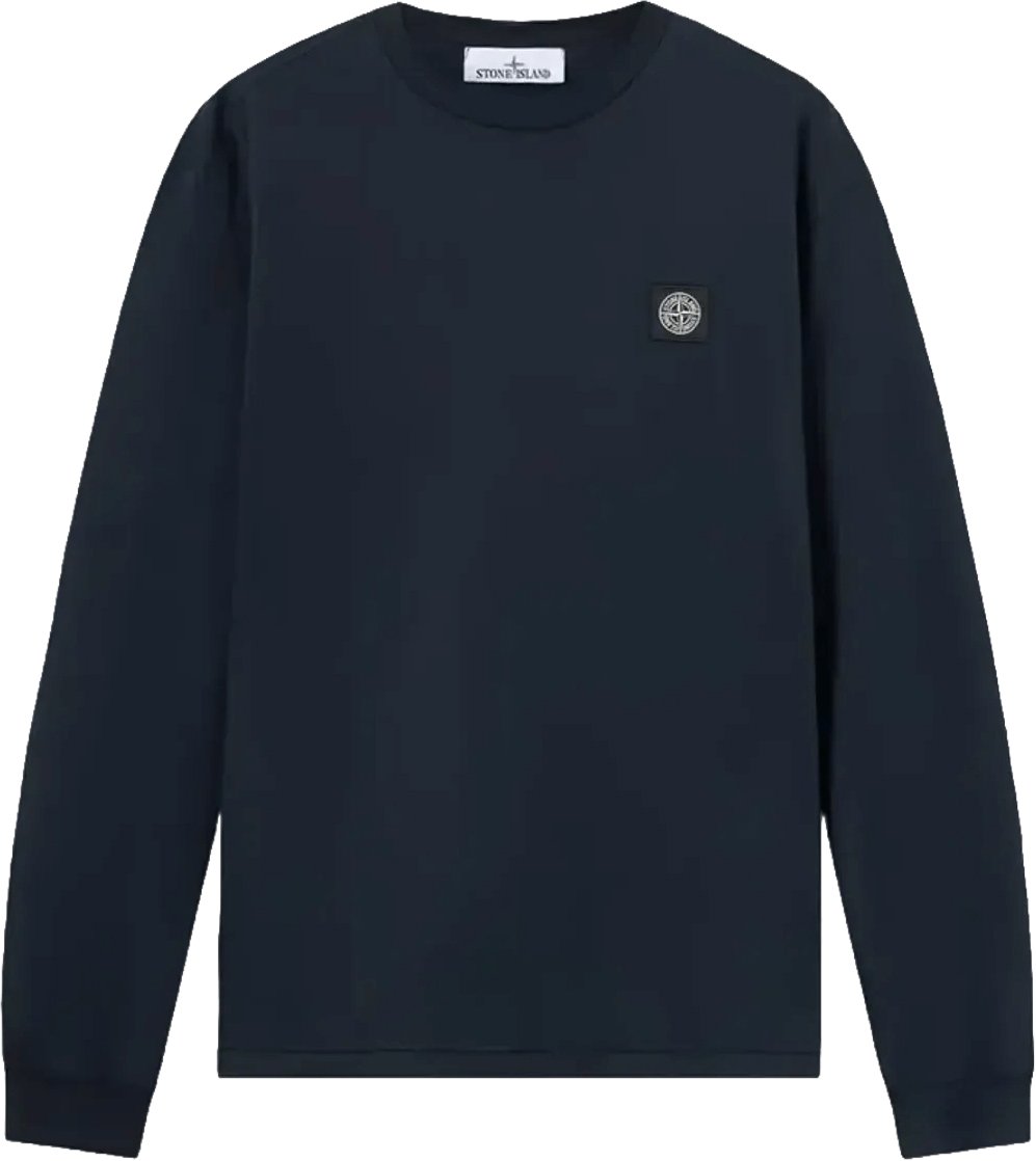 Stone Island T-shirt van 60/2 katoenjersey, marineblauw. Navy