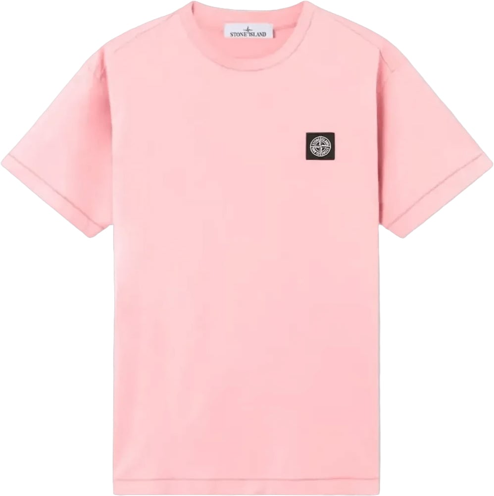 Stone Island 60/2 katoenen jersey T-shirt Oleander Roze