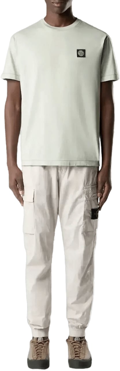 Stone Island T-shirt van 60/2 katoenjersey in de kleur saliegroen. Lime