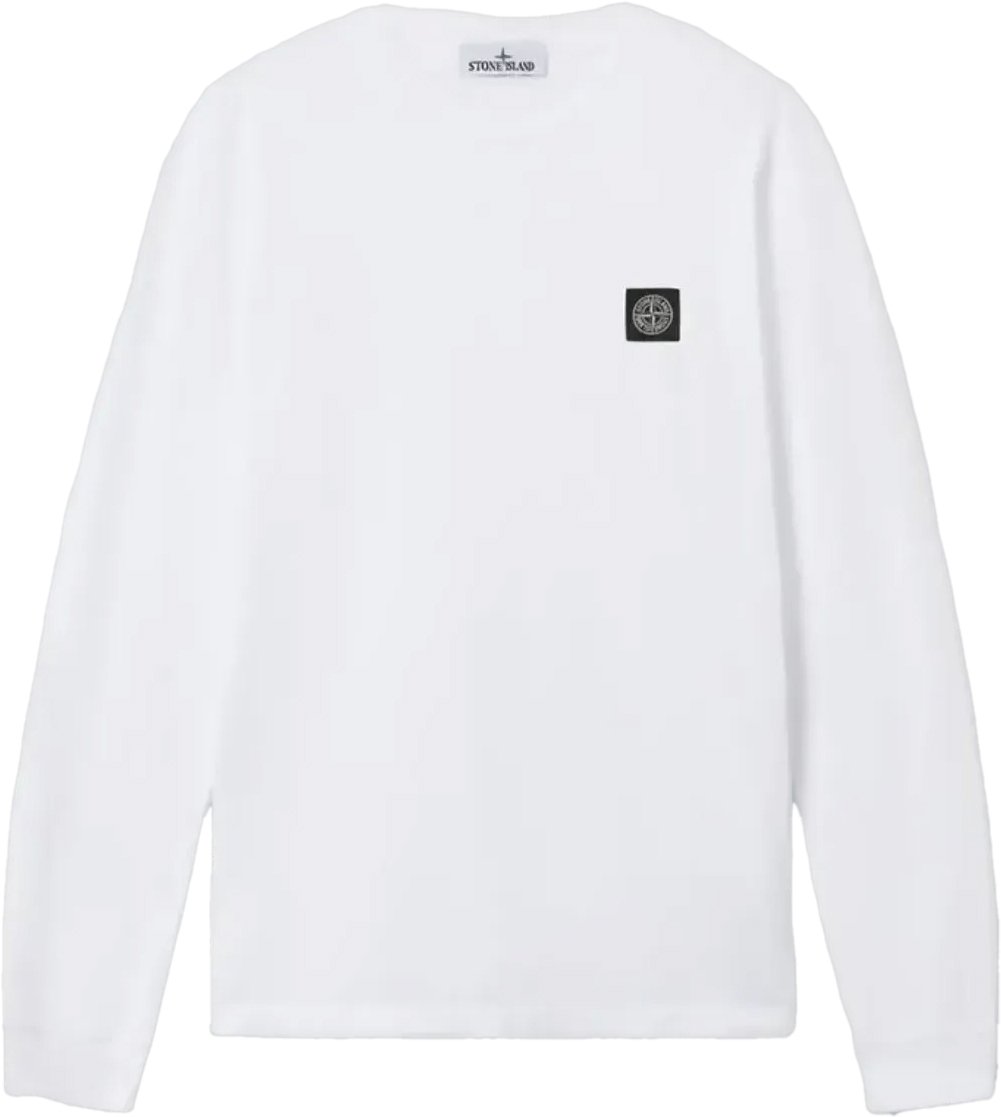 Stone Island T-shirt van 60/2 katoenjersey, wit Wit