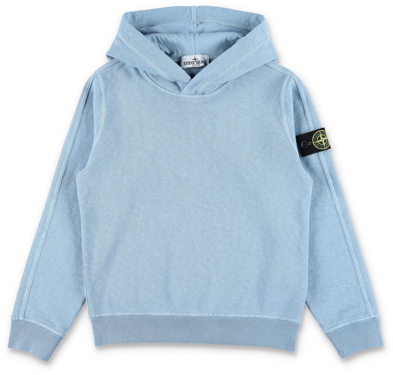 Stone Island Hoodie Zip Old Malfile Blue Lichtblauw