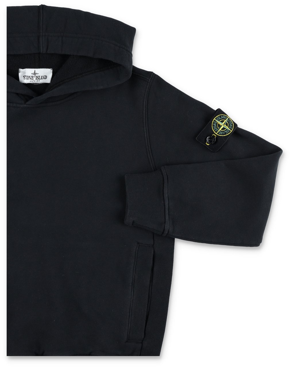 Stone Island Hoodie Fleece Co Nero Zwart