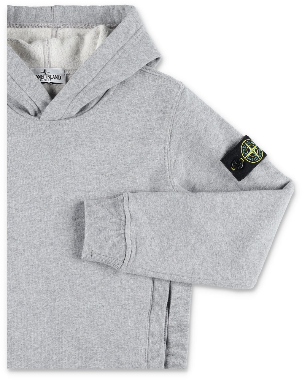 Stone Island Hoodie Fleece Co Grigio Lichtgrijs