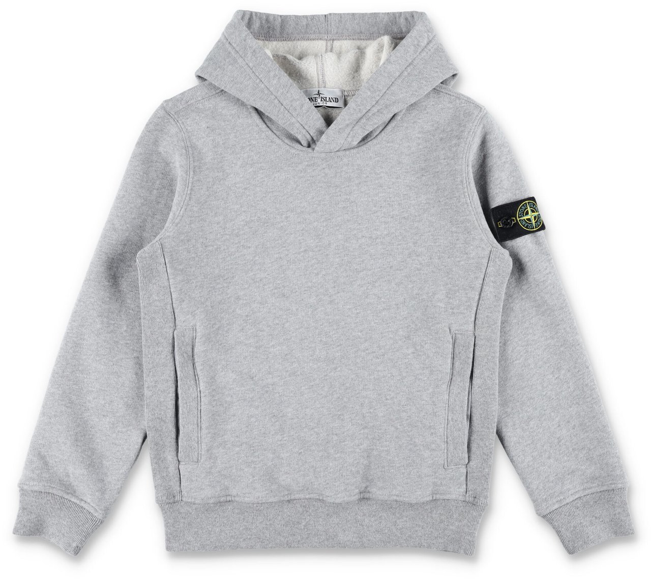 Stone Island Hoodie Fleece Co Grigio Lichtgrijs