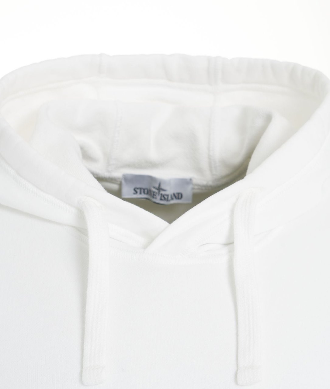 Stone Island Hoodie with logo detail Wit
