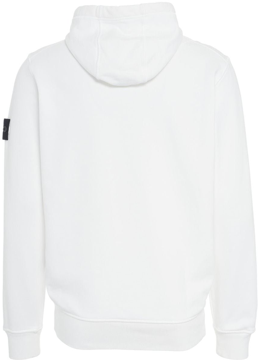 Stone Island Hoodie with logo detail Wit