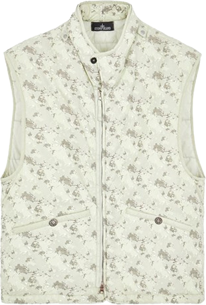 Stone Island Stone Island  Printed Brushed Gilet Groen