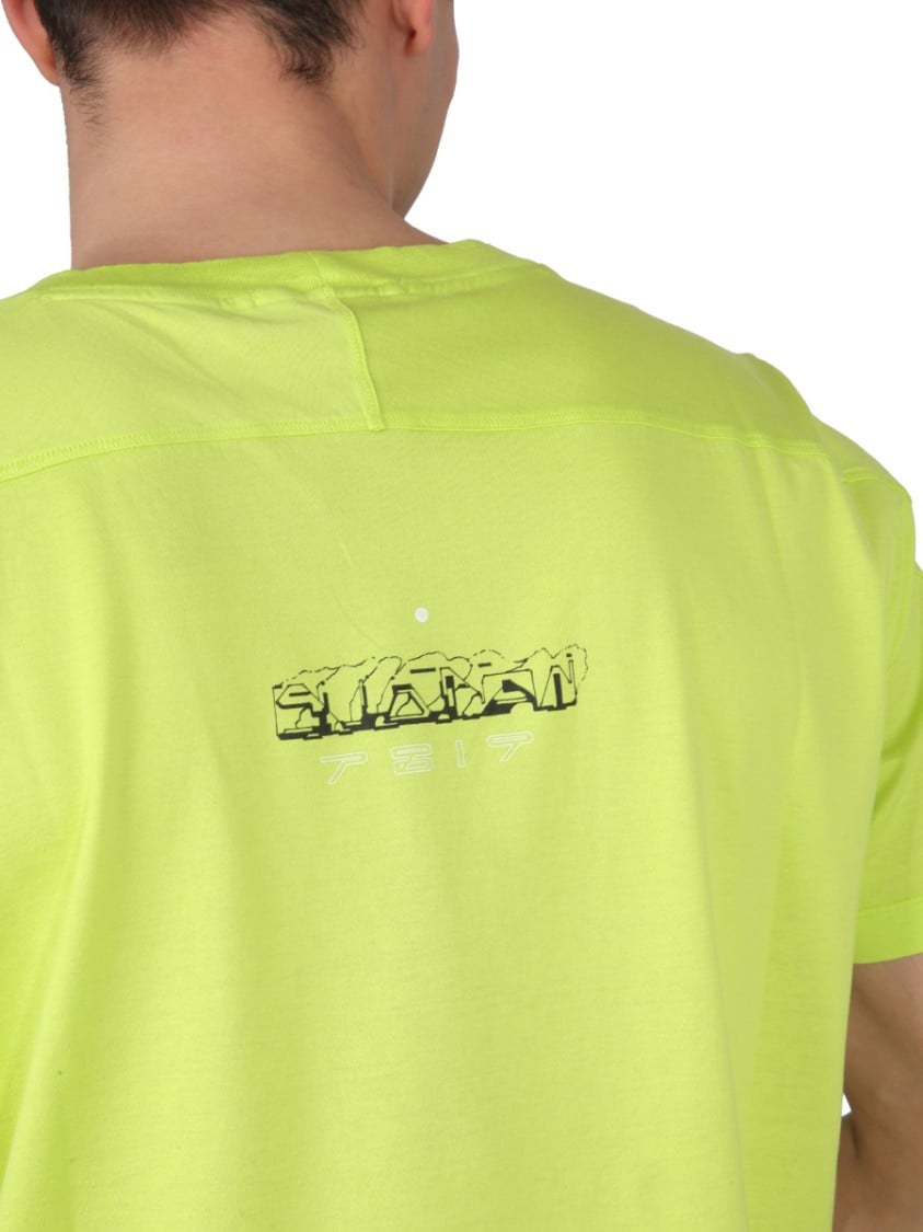 Stone Island Regular Fit Jersey T-Shirt With Graphic Detail Geel