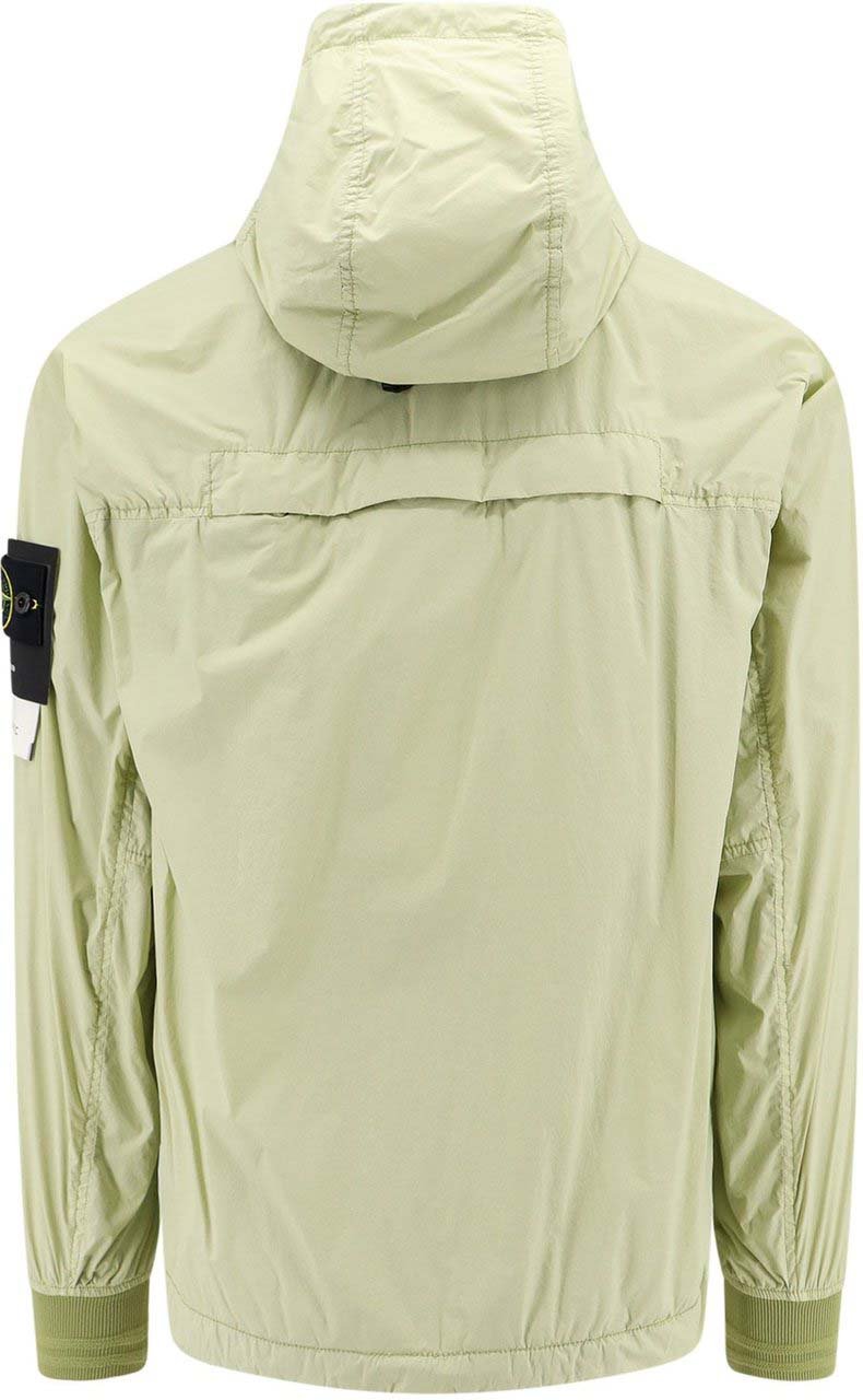 Stone Island Nylon jacket with removable logo patch Groen