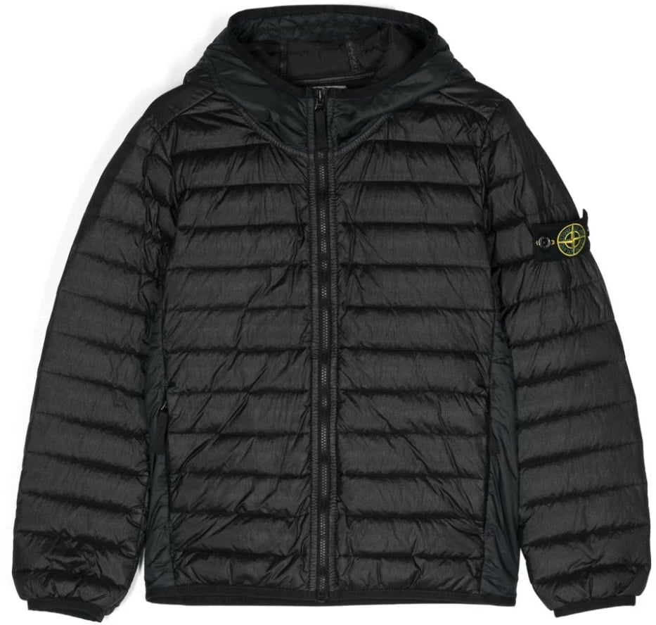 Stone Island giubbotto vera piuma black Zwart