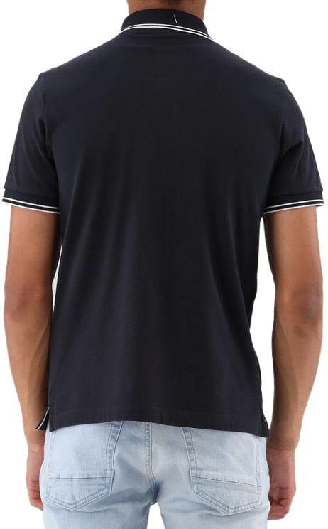 Stone Island Stone Island Polo Blauw Contrast Blauw