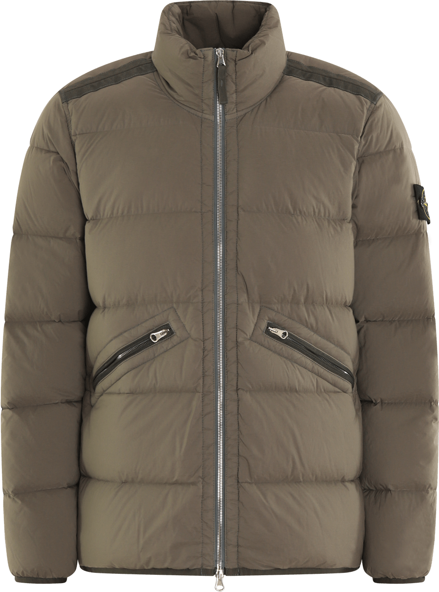Stone Island Heren Real Down Jacket Bruin