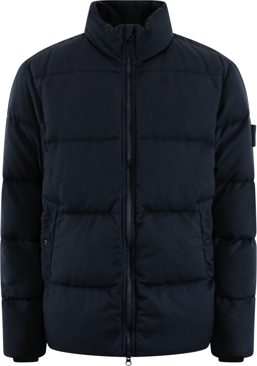 Stone Island Heren Real Down Jacket Blauw