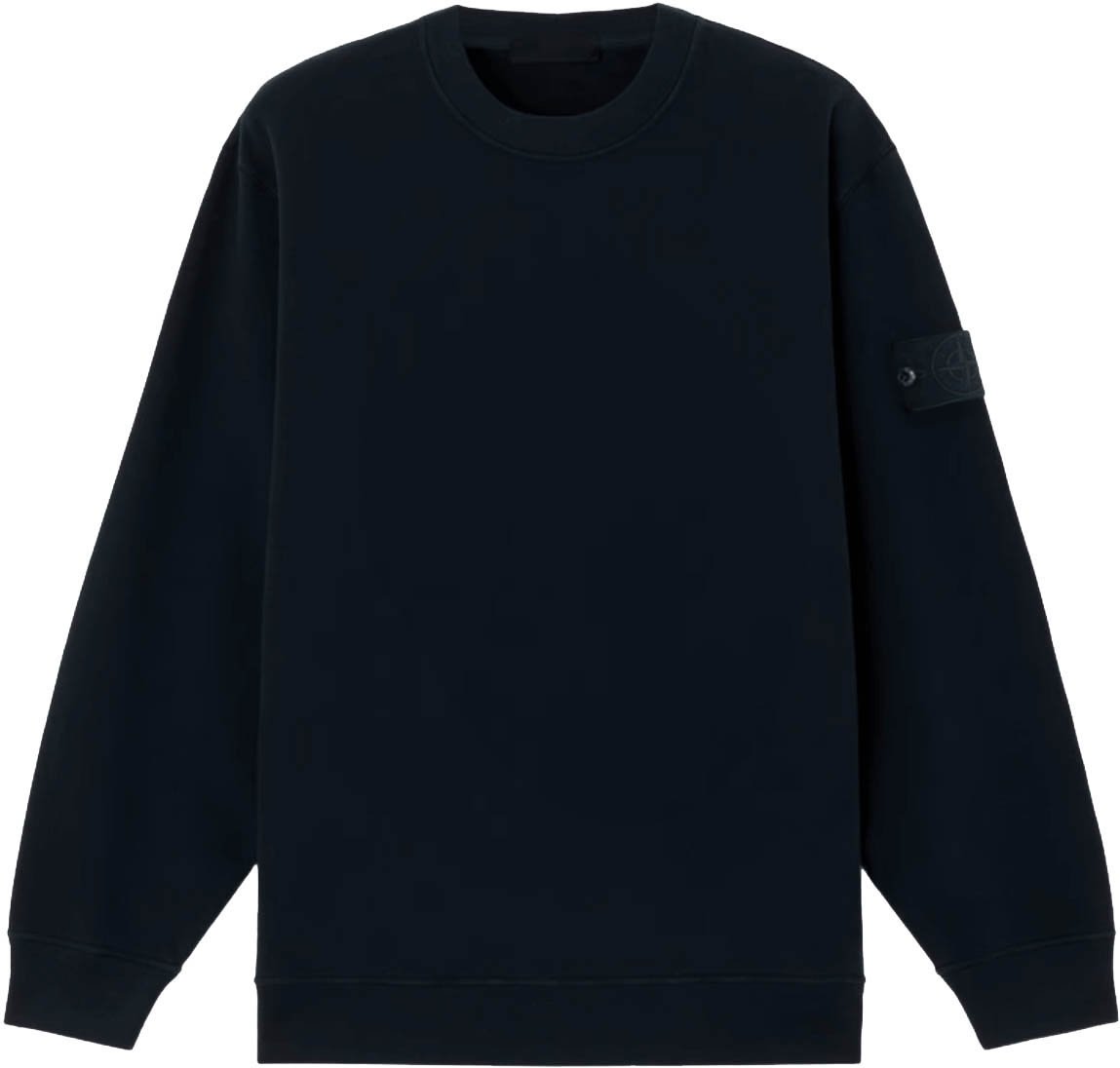 Stone Island 95% ORGANIC COTTON / 5% ELASTANE FLEECE SWEATSHIRT NAVY BLUE Blauw