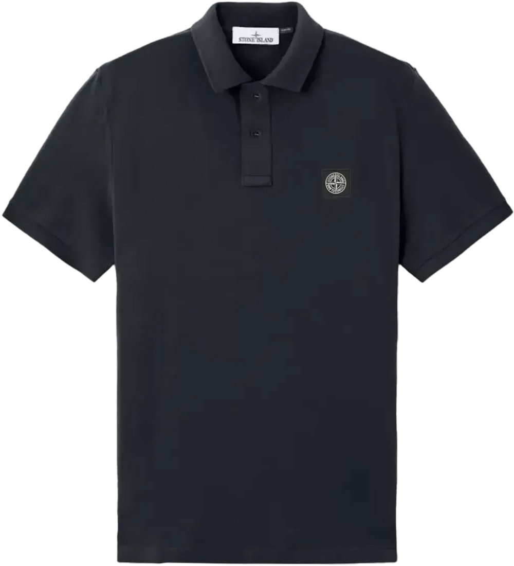 Stone Island Poloshirt van piquéstof (95% biologisch katoen / 5% elastaan) in marineblauw. Navy